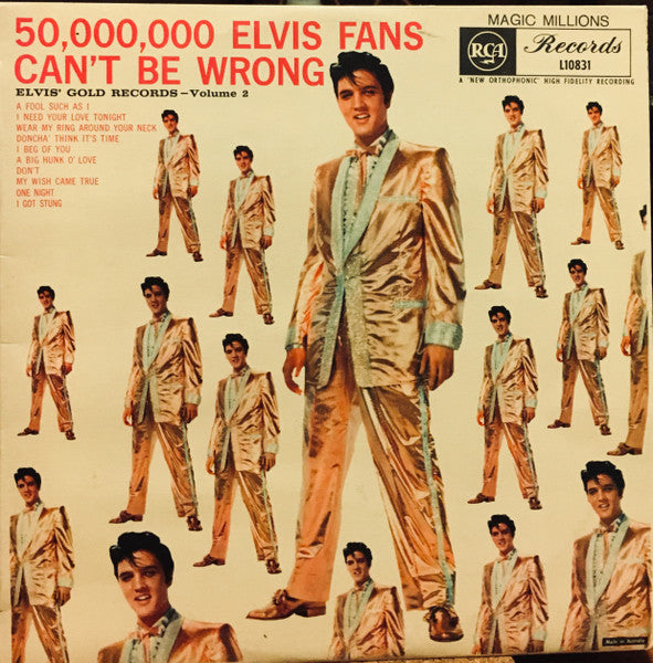 Elvis Presley – 50,000,000 Elvis Fans Can't Be Wrong (Elvis' Gold Records, Vol. 2) Vinyl LP