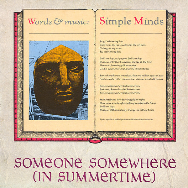 Simple Minds – Someone Somewhere (In Summertime) Vinyl 12