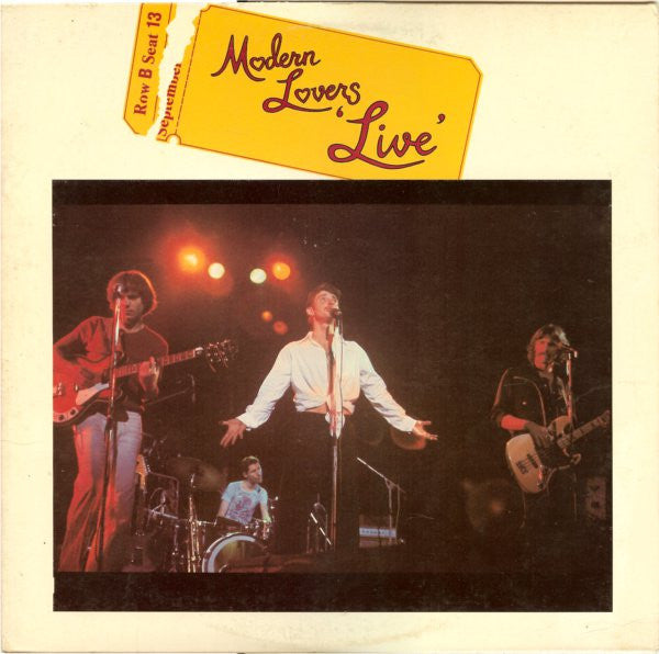 Modern Lovers ‎– 'Live' Vinyl LP