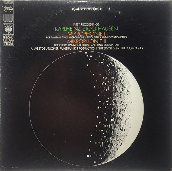 Karlheinz Stockhausen ‎– Mikrophonie I / Mikrophonie II Vinyl LP