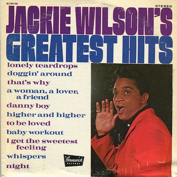 Jackie Wilson ‎– Jackie Wilson's Greatest Hits Vinyl LP